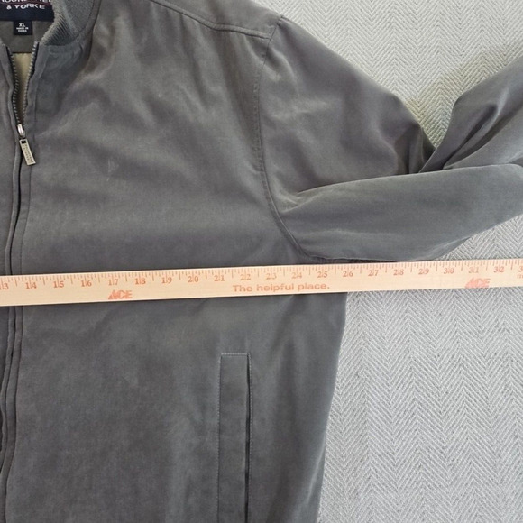 Roundtree & Yorke Jacket Coat Men's Size XL Gray Full Zip Quiet Luxury 5 Pockets - Picture 4 of 16